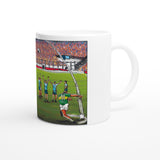 Some Kick by Seanie (2022 Comic Art Tribute) - on White 11oz Ceramic Mug